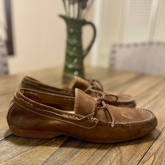 Frye Other - FRYE Suede Brown Slip On Driving Loafer Shoe Men's Size 12 M Preppy Casual Comfy
